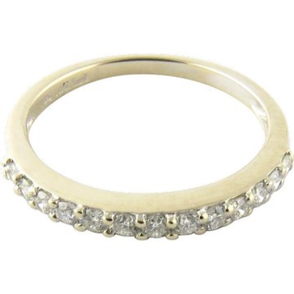 Vintage 18 Karat White Gold Diamond Wedding Band Size 6.25 #3240